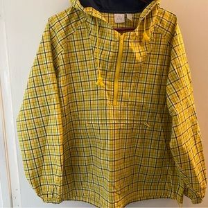Vintage Actra Plaid Yellow Pullover Windbreaker